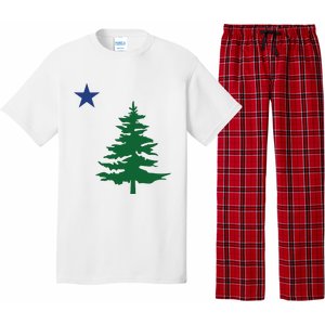 Old Maine State Flag 1901 Pine Tree Star Pajama Set