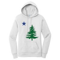 Old Maine State Flag 1901 Pine Tree Star Women's Pullover Hoodie