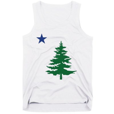 Old Maine State Flag 1901 Pine Tree Star Tank Top