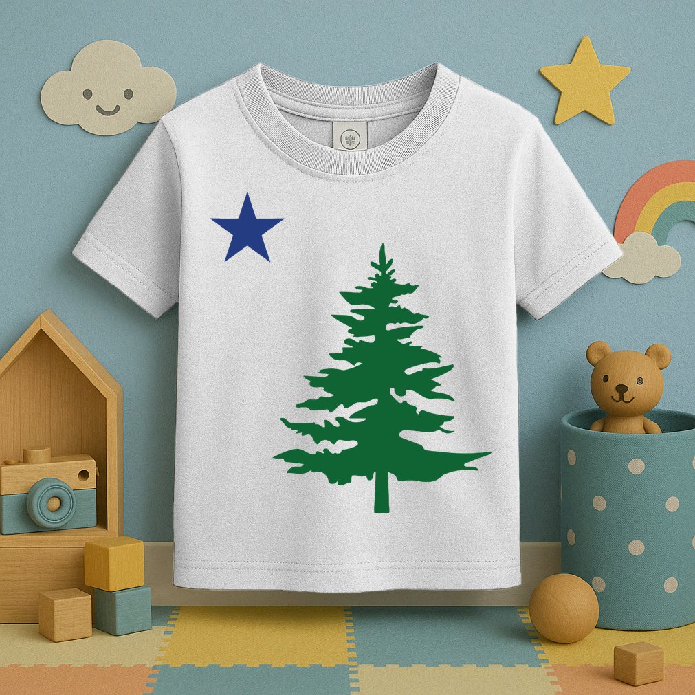 Old Maine State Flag 1901 Pine Tree Star Toddler T-Shirt