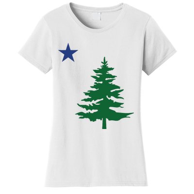 Old Maine State Flag 1901 Pine Tree Star Women's T-Shirt