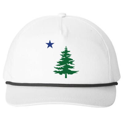 Old Maine State Flag 1901 Pine Tree Star Snapback Five-Panel Rope Hat