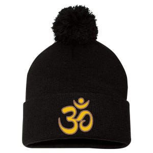 Om Meditation Spiritual Ancient Symbol Peace Yoga Aum Omkara Pom Pom 12in Knit Beanie