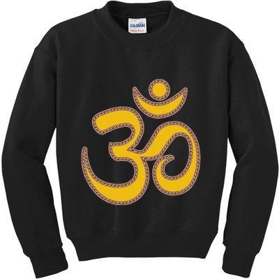 Om Meditation Spiritual Ancient Symbol Peace Yoga Aum Omkara Kids Sweatshirt