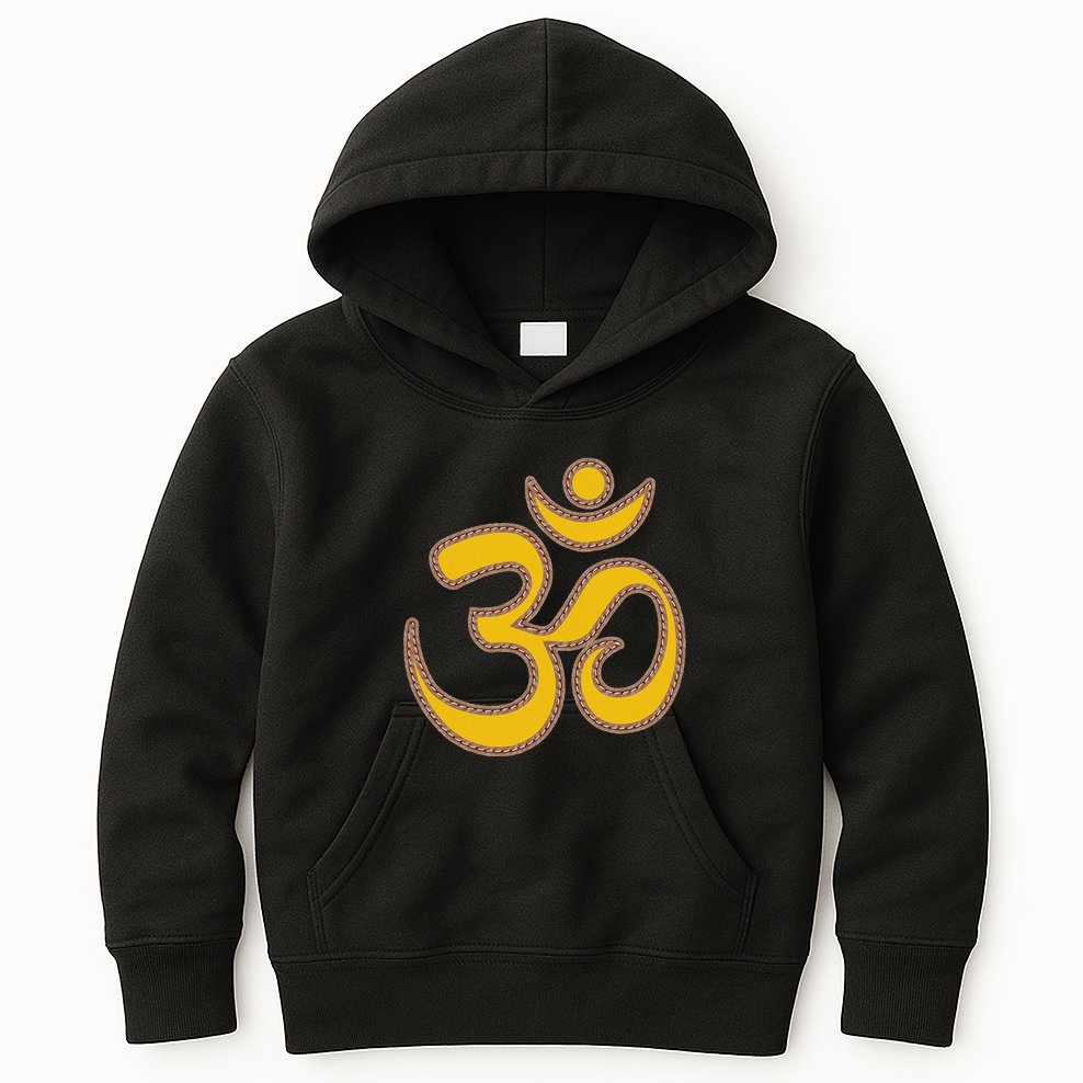 Om Meditation Spiritual Ancient Symbol Peace Yoga Aum Omkara Kids Hoodie