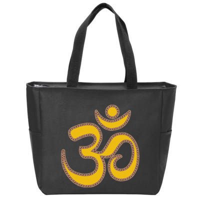 Om Meditation Spiritual Ancient Symbol Peace Yoga Aum Omkara Zip Tote Bag