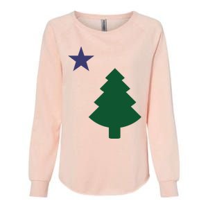 Old Maine State Flag 1901 Pine Tree Star Womens California Wash Sweatshirt