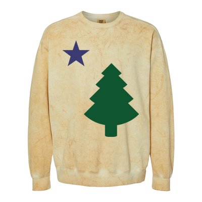 Old Maine State Flag 1901 Pine Tree Star Colorblast Crewneck Sweatshirt