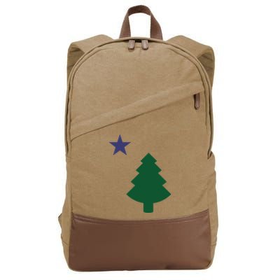 Old Maine State Flag 1901 Pine Tree Star Cotton Canvas Backpack