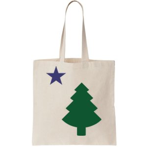 Old Maine State Flag 1901 Pine Tree Star Tote Bag