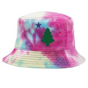 Old Maine State Flag 1901 Pine Tree Star Tie-Dyed Bucket Hat