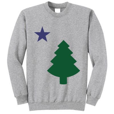 Old Maine State Flag 1901 Pine Tree Star Tall Sweatshirt