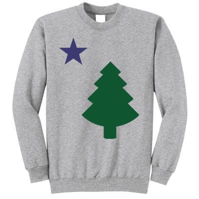 Old Maine State Flag 1901 Pine Tree Star Tall Sweatshirt