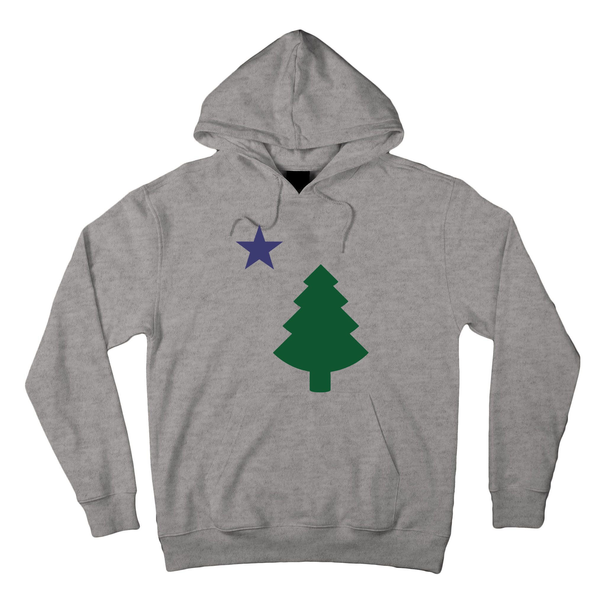 Old Maine State Flag 1901 Pine Tree Star Tall Hoodie