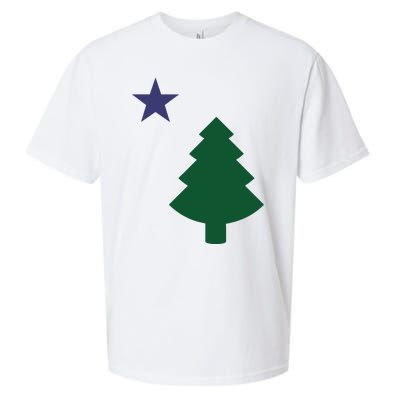 Old Maine State Flag 1901 Pine Tree Star Sueded Cloud Jersey T-Shirt