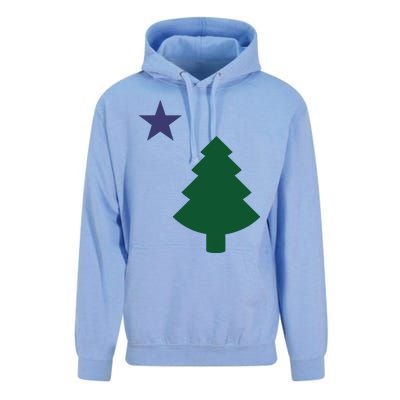 Old Maine State Flag 1901 Pine Tree Star Unisex Surf Hoodie