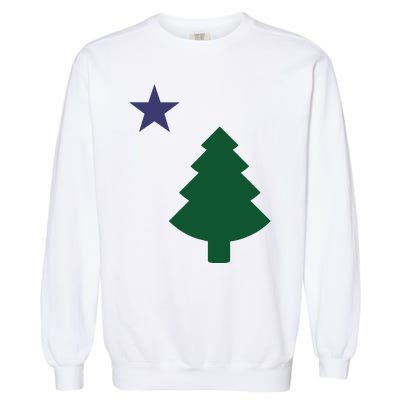 Old Maine State Flag 1901 Pine Tree Star Garment-Dyed Sweatshirt