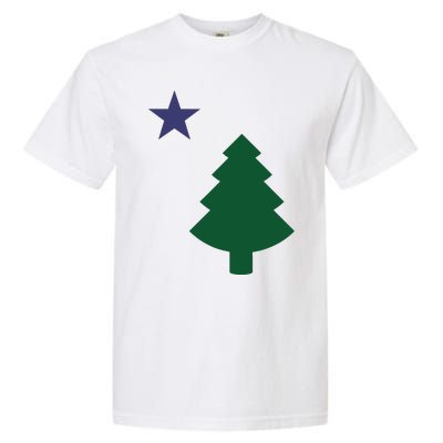 Old Maine State Flag 1901 Pine Tree Star Garment-Dyed Heavyweight T-Shirt