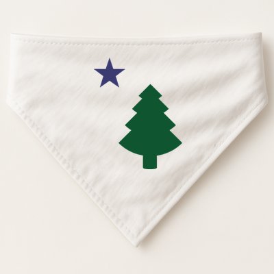Old Maine State Flag 1901 Pine Tree Star USA-Made Doggie Bandana