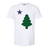 Old Maine State Flag 1901 Pine Tree Star Softstyle CVC T-Shirt