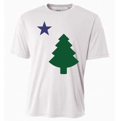 Old Maine State Flag 1901 Pine Tree Star Cooling Performance Crew T-Shirt