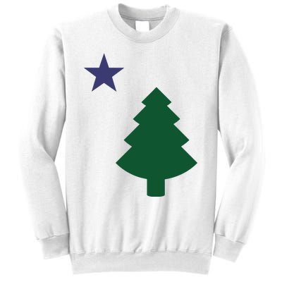 Old Maine State Flag 1901 Pine Tree Star Sweatshirt