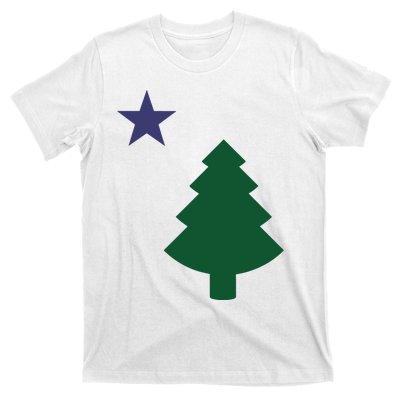 Old Maine State Flag 1901 Pine Tree Star T-Shirt