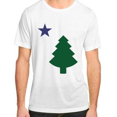 Old Maine State Flag 1901 Pine Tree Star Adult ChromaSoft Performance T-Shirt