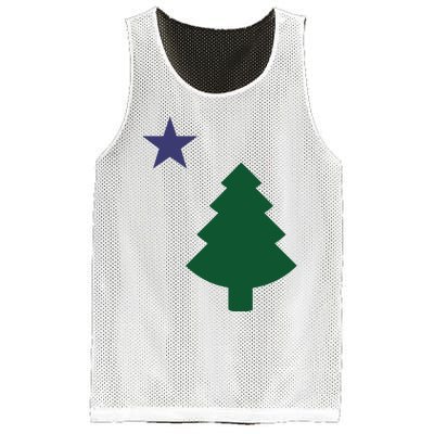 Old Maine State Flag 1901 Pine Tree Star Mesh Reversible Basketball Jersey Tank