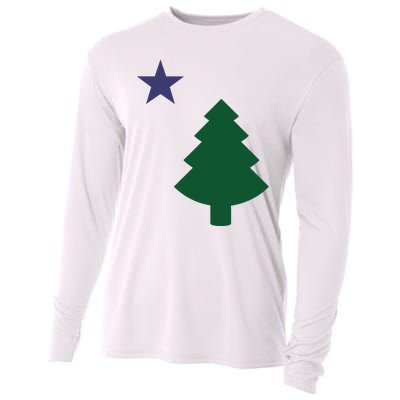 Old Maine State Flag 1901 Pine Tree Star Cooling Performance Long Sleeve Crew