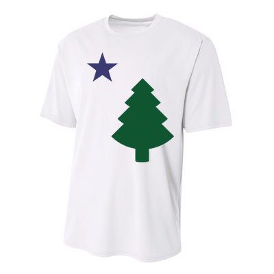 Old Maine State Flag 1901 Pine Tree Star Performance Sprint T-Shirt