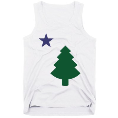 Old Maine State Flag 1901 Pine Tree Star Tank Top