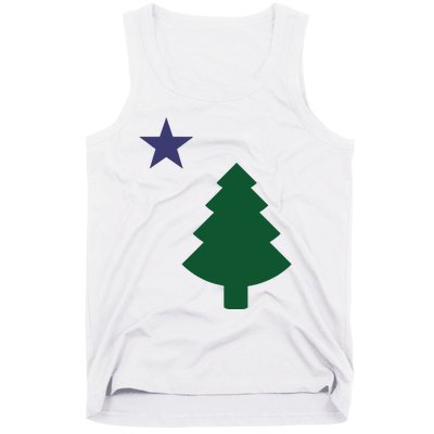 Old Maine State Flag 1901 Pine Tree Star Tank Top