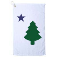 Old Maine State Flag 1901 Pine Tree Star Golf Towel