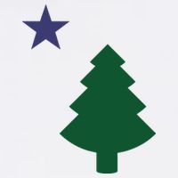 Old Maine State Flag 1901 Pine Tree Star Golf Towel