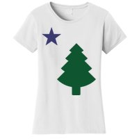 Old Maine State Flag 1901 Pine Tree Star Women's T-Shirt