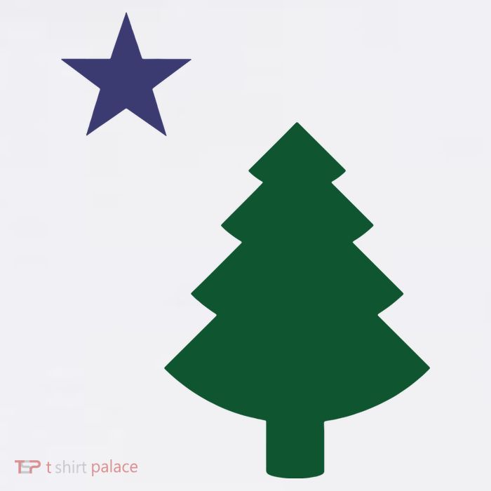 Old Maine State Flag 1901 Pine Tree Star Kids T-Shirt