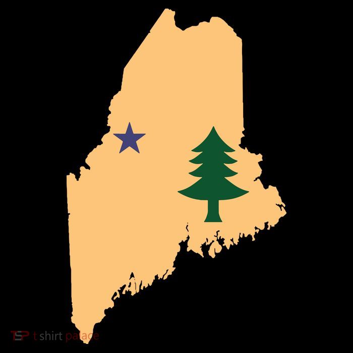 Original Maine State Flag Gift Northern New England Dirigo T-Shirt