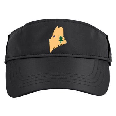 Original Maine State Flag Gift Northern New England Dirigo Adult Drive Performance Visor