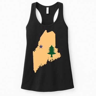 Original Maine State Flag Gift Northern New England Dirigo Womens Tank Top