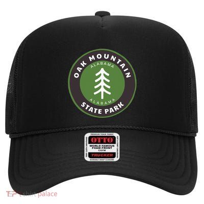 Oak Mountain State Park Alabama Al Tree Badge Vacation High Crown Mesh Back Trucker Hat