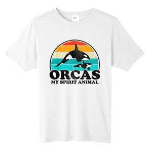 Orcas My Spirit Animal Orca Whale Retro Sunset Sea Tall Fusion ChromaSoft Performance T-Shirt