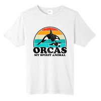 Orcas My Spirit Animal Orca Whale Retro Sunset Sea Tall Fusion ChromaSoft Performance T-Shirt