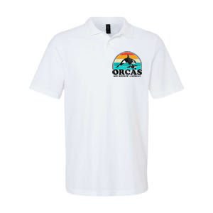 Orcas My Spirit Animal Orca Whale Retro Sunset Sea Softstyle Adult Sport Polo