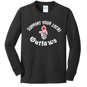 Outlaw Mc Support Kids Long Sleeve Shirt