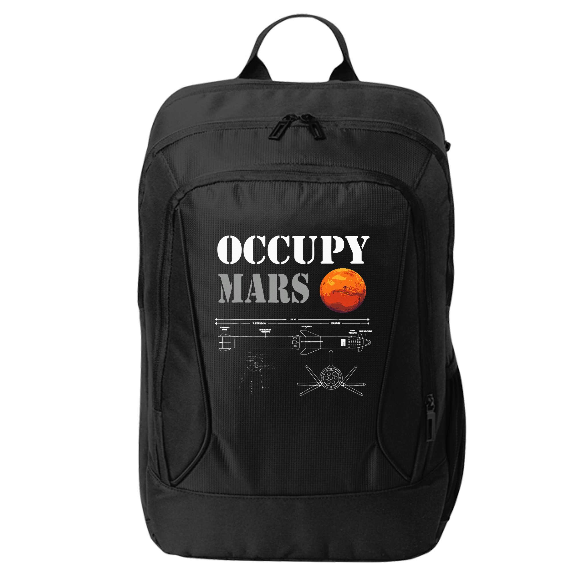 Occupy Mars Starship Rocket City Backpack