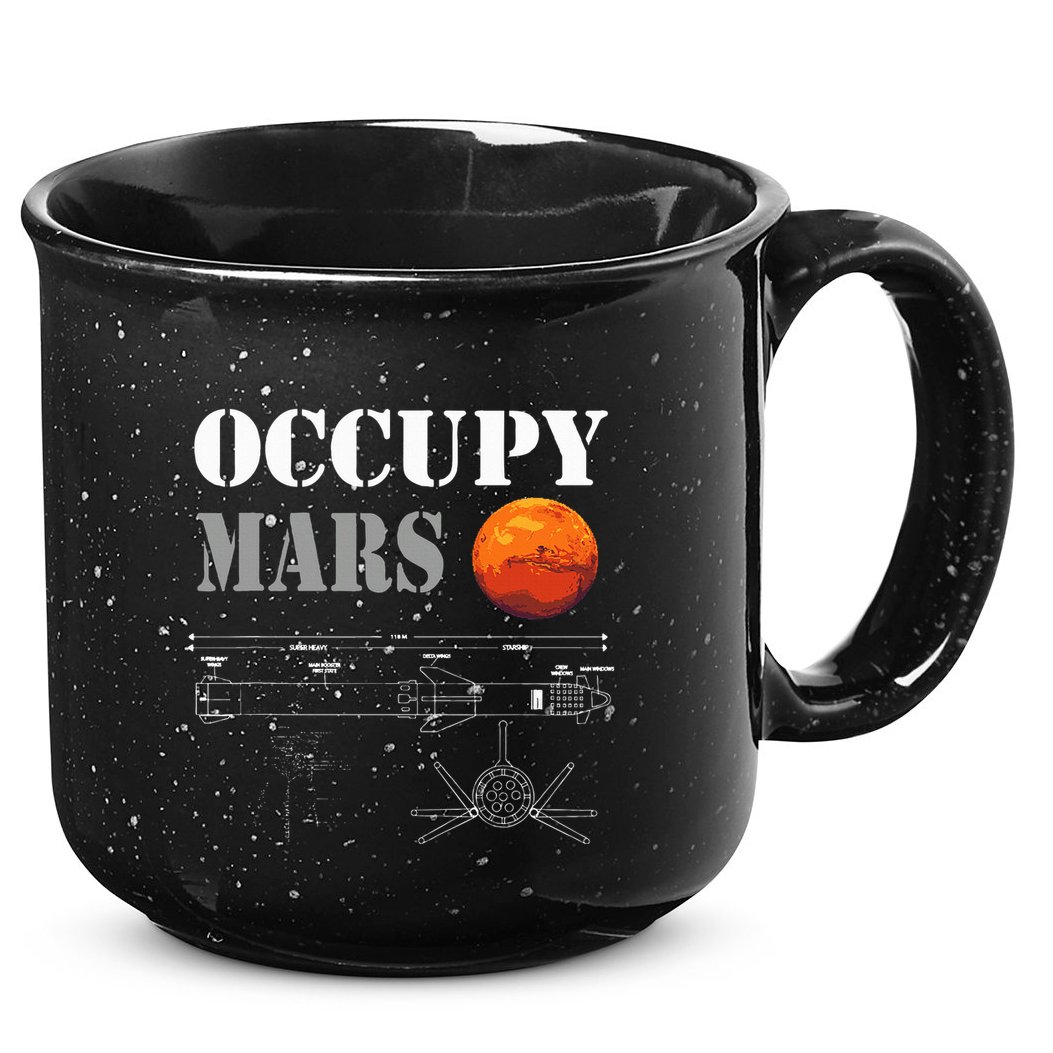 Occupy Mars Starship Rocket 15oz Campfire Ceramic Mug