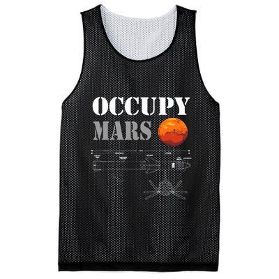 Occupy Mars Starship Rocket Mesh Reversible Basketball Jersey Tank