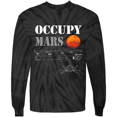 Occupy Mars Starship Rocket Tie-Dye Long Sleeve Shirt