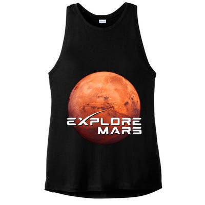 Occupy Mars Space X Exploration Space Ladies PosiCharge Tri-Blend Wicking Tank